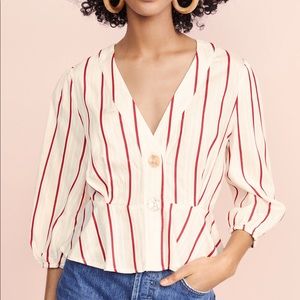 J.O.A. Red Stripe Blouse